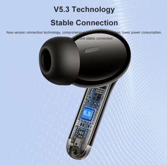 BT5.3 TWS Wireless Earbuds with LED Power Display – HiFi Stereo In-Ear Headphones with ANC & ENC Noise Cancellation