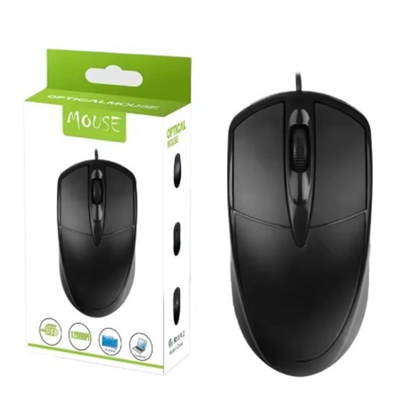 USB Wired Optical Mouse – Ergonomic Office & Gaming Mouse for Desktop PC & Laptop