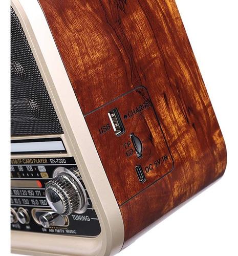 Radio Vintage Amfm Bluetooth Panel Solar