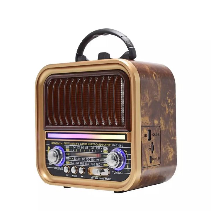 Radio Vintage Amfm Bluetooth Panel Solar