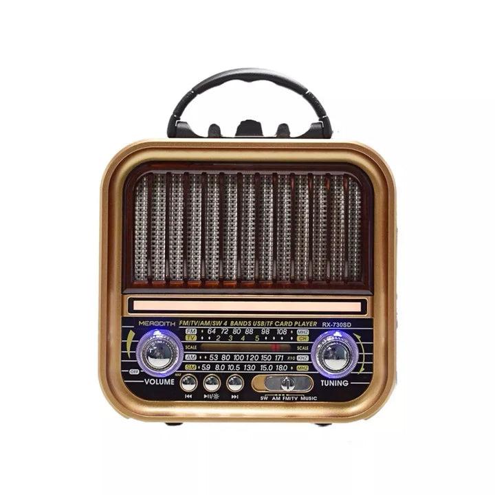 Radio Vintage Amfm Bluetooth Panel Solar