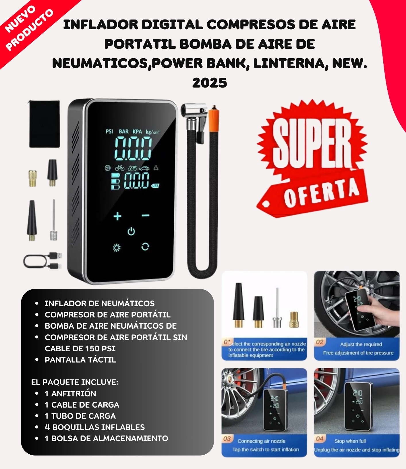 Compresor de aire portátil