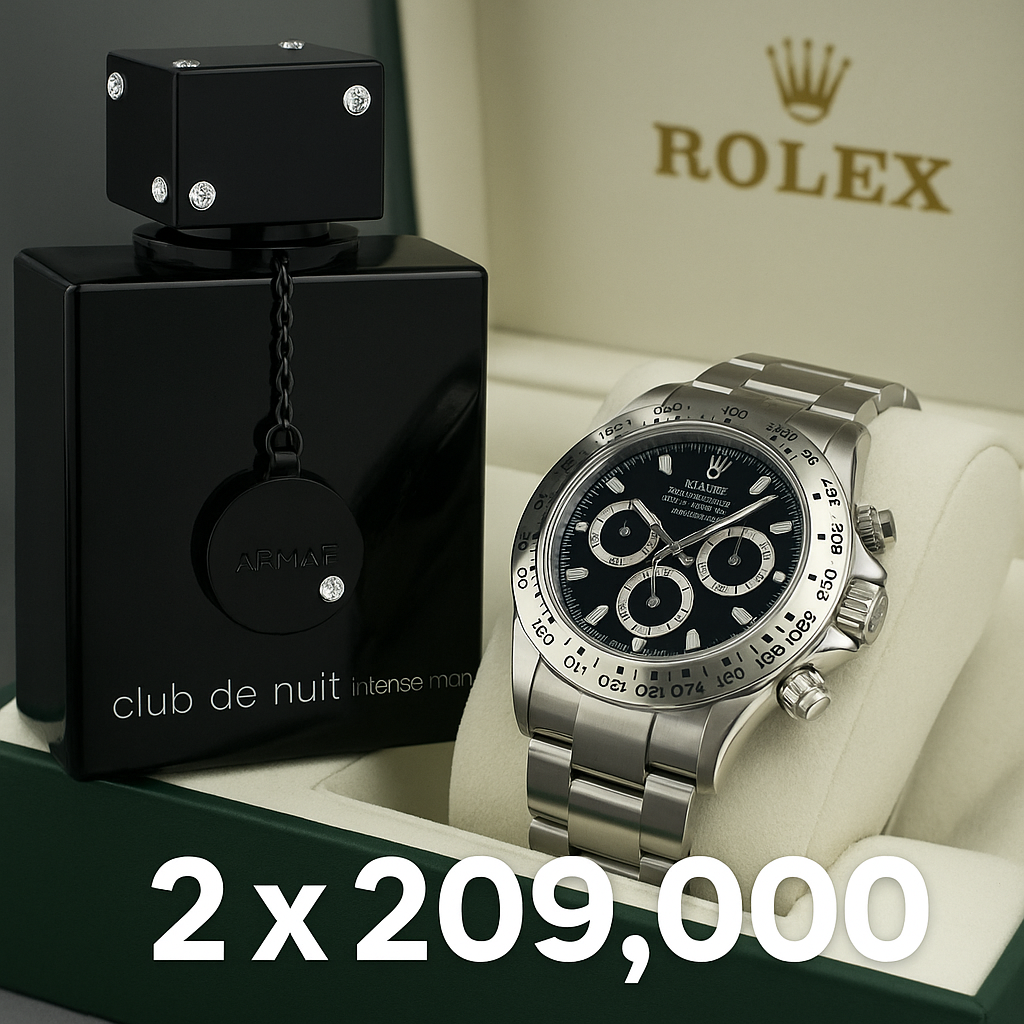 Combo Reloj Rolex Daytona y Club de Nuit Loción