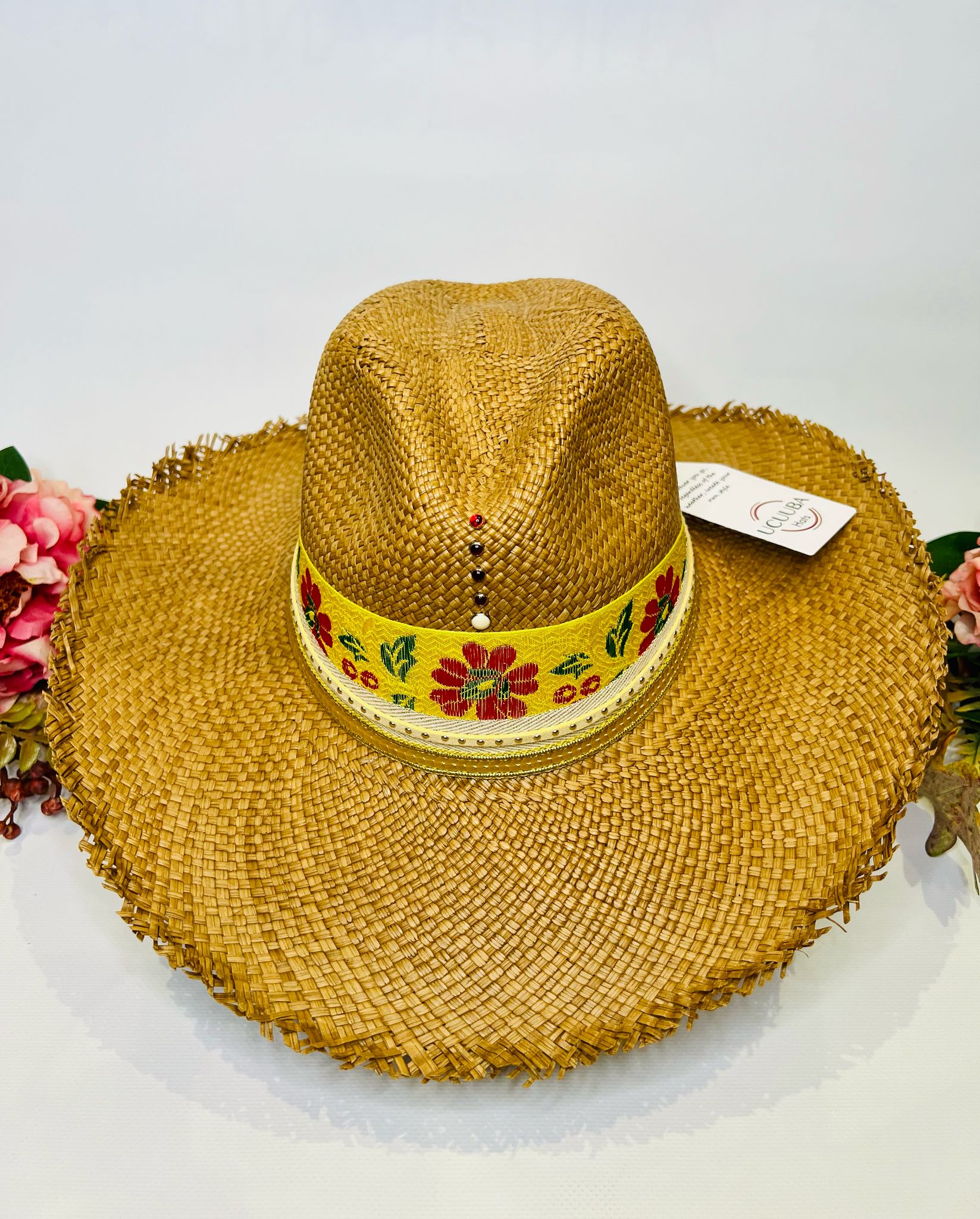 Sombrero de Paja con Flores | Flower Straw Hat