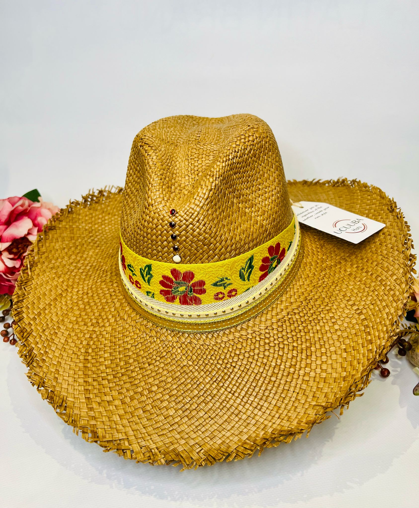 Sombrero de Paja con Flores | Flower Straw Hat