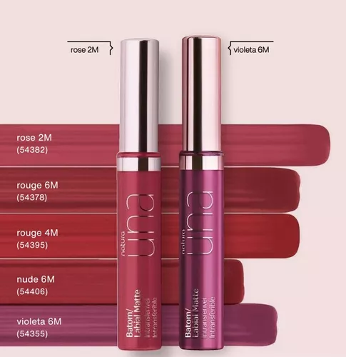 Labiales Matte Intransferibles UNA Natura | Non-transfer Matte Lipsticks UNA Natura