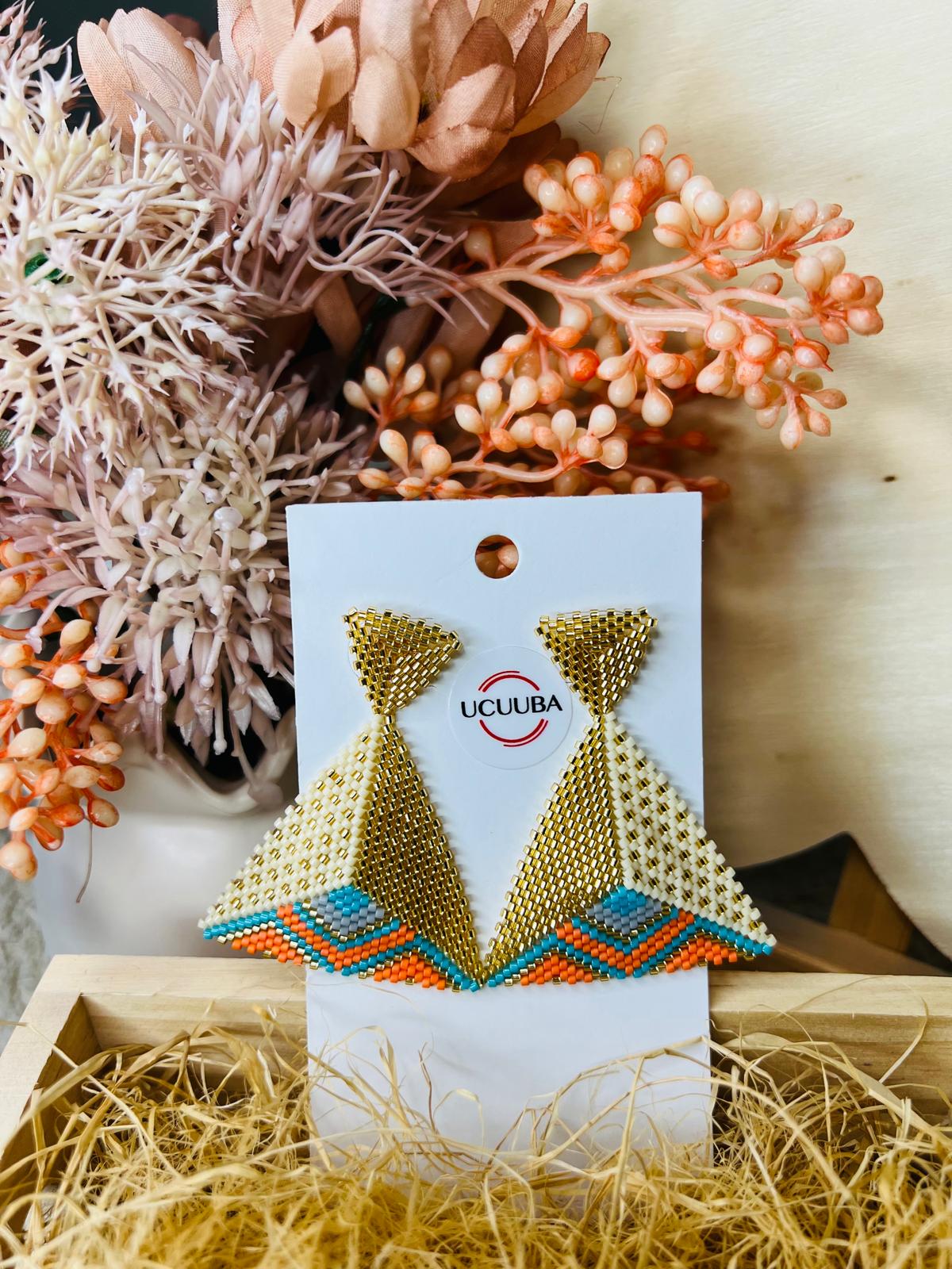 Aretes Dorados Miyuki | Golden Miyuki Earrings