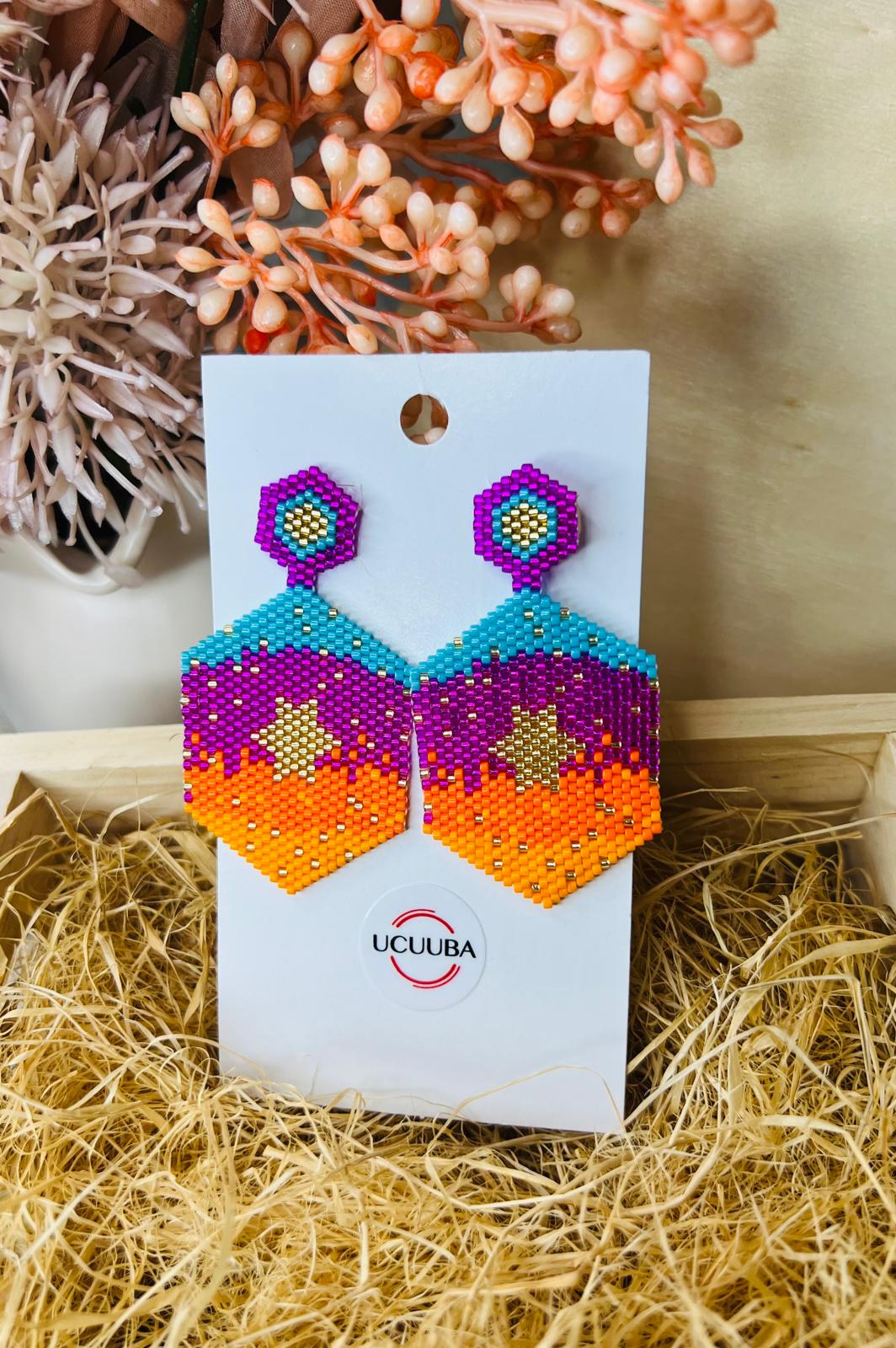 Aretes Miyuki Geométricos Hechos a Mano | Geometric Handcrafted Miyuki Earrings