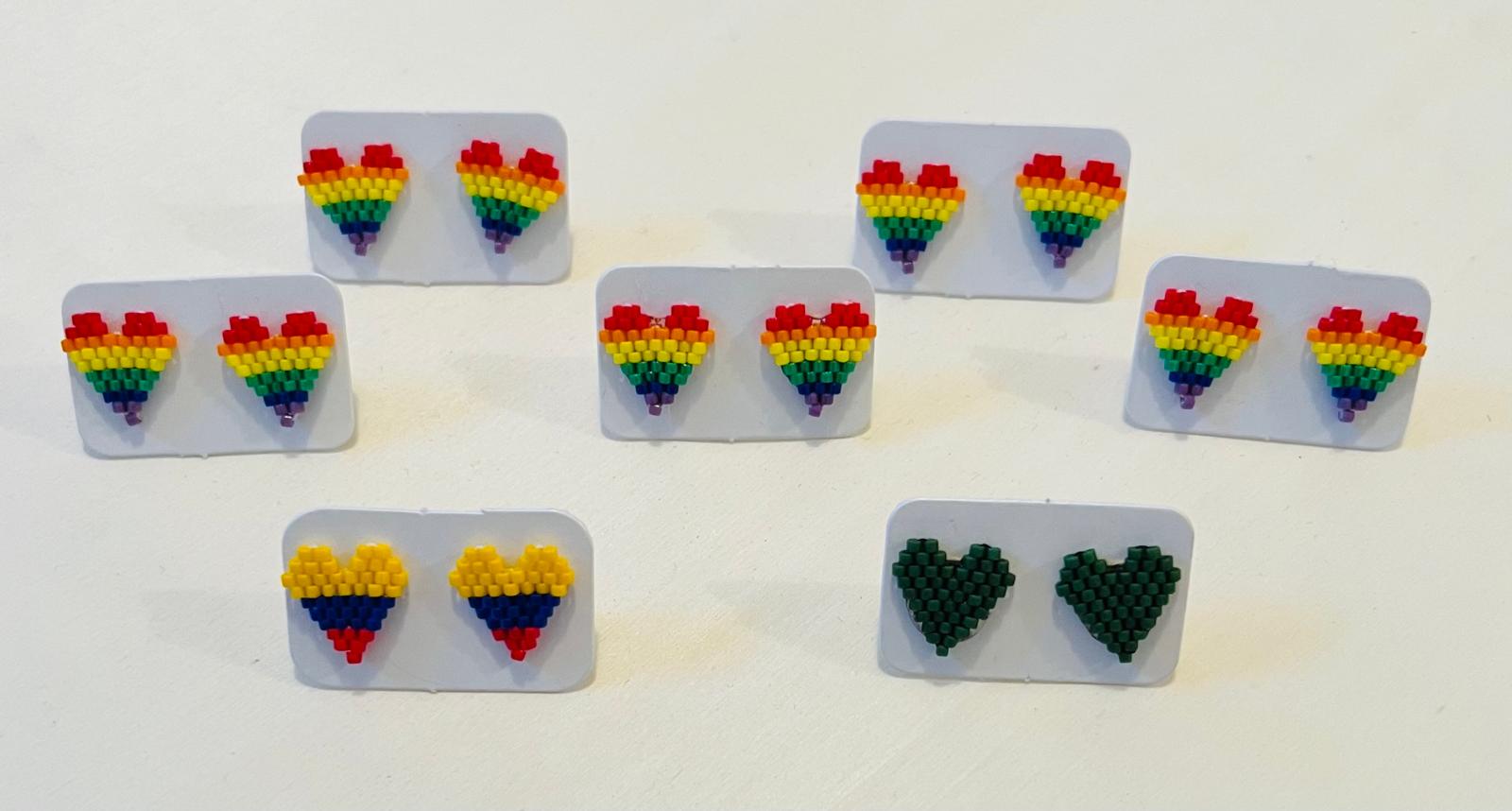 Aretes Corazones Miyuki | Miyuki Heart Earrings