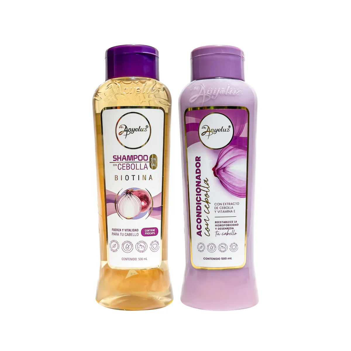 Shampoo y Acondicionador de Cebolla Anyeluz | Onion Shampoo and Conditioner Anyeluz (500ml)