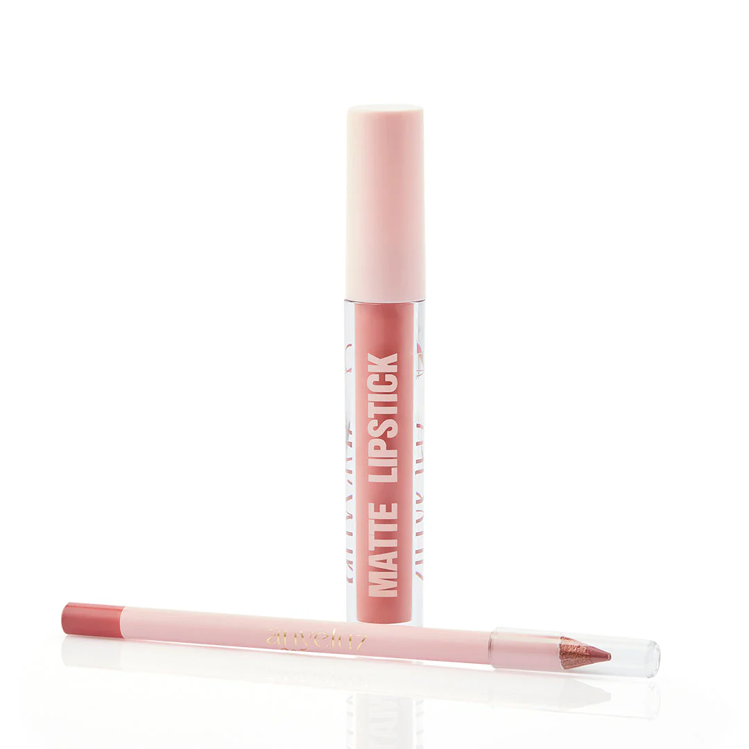 Kit Dúo Brillo Labial y Delineador de Labios Anyeluz | Anyeluz Lip Gloss and Lip Liner Duo Kit
