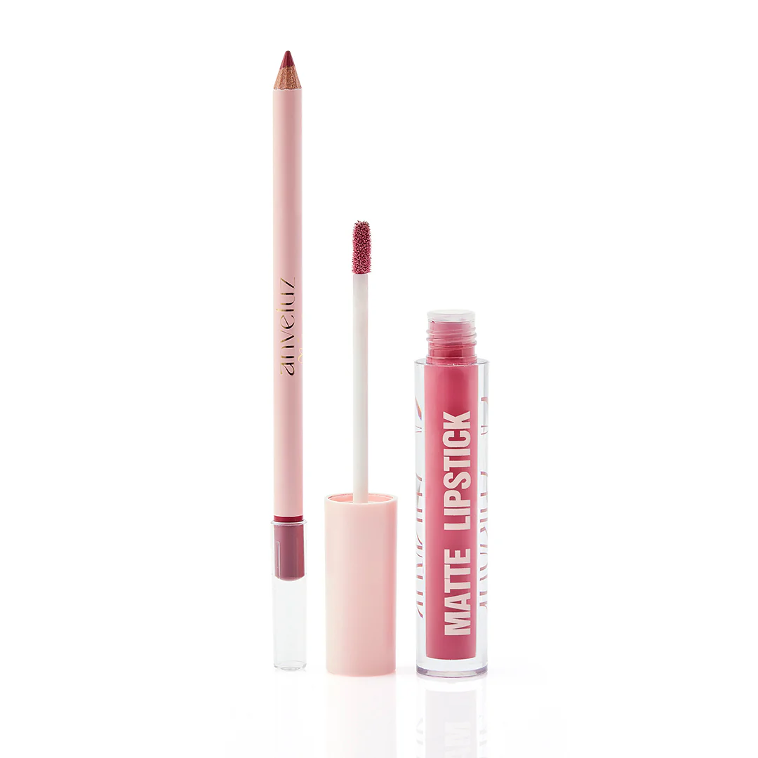 Kit Dúo Brillo Labial y Delineador de Labios Anyeluz | Anyeluz Lip Gloss and Lip Liner Duo Kit