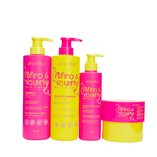 Anyeluz Kit Afro & Curly | Anyeluz Afro & Curly Hair Care Set (600ml)