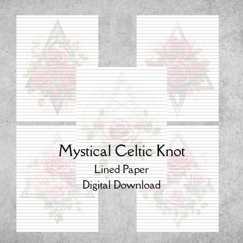 Mystical Celtic Knot Lined Paper