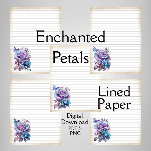 Enchanted Petals Lined Paper