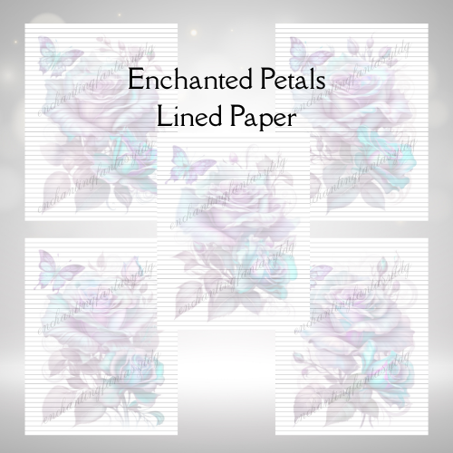 Enchanted Petals Full Page Lined Paper