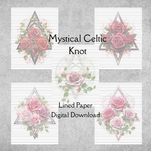 Mystical Celtic Knot Lined Paper