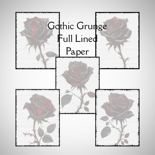 Gothic Grunge Full Lined Paper