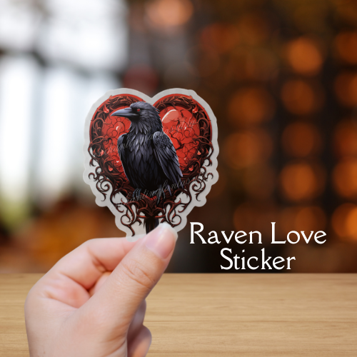 Raven Love Sticker