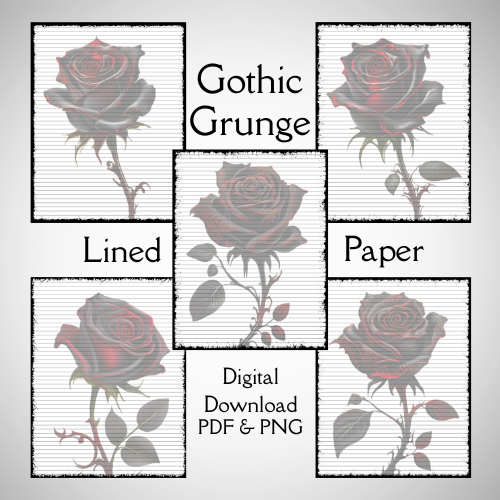 Gothic Grunge Full Lined Paper
