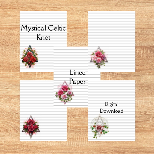 Mystical Celtic Knot Lined Paper