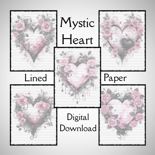 Mystic Heart Full Page Lined Paper