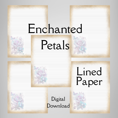 Enchanted Petals Lined Paper