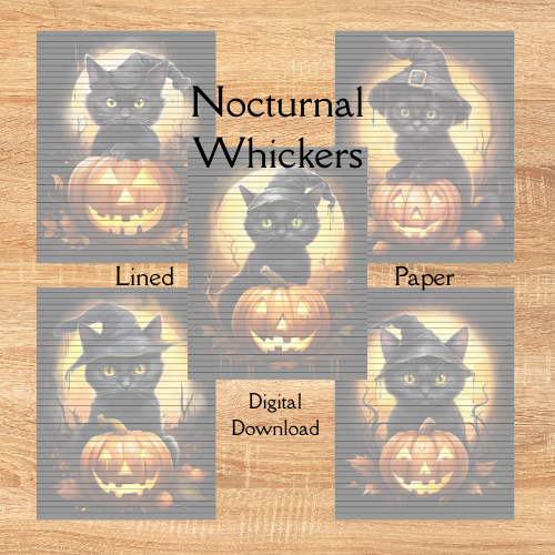 Nocturnal Whiskers Lined Paper