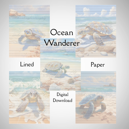 Ocean Wanderer Lined Paper