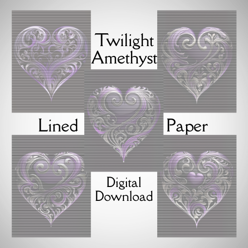 Twilight Amethyst Full Lined Paper