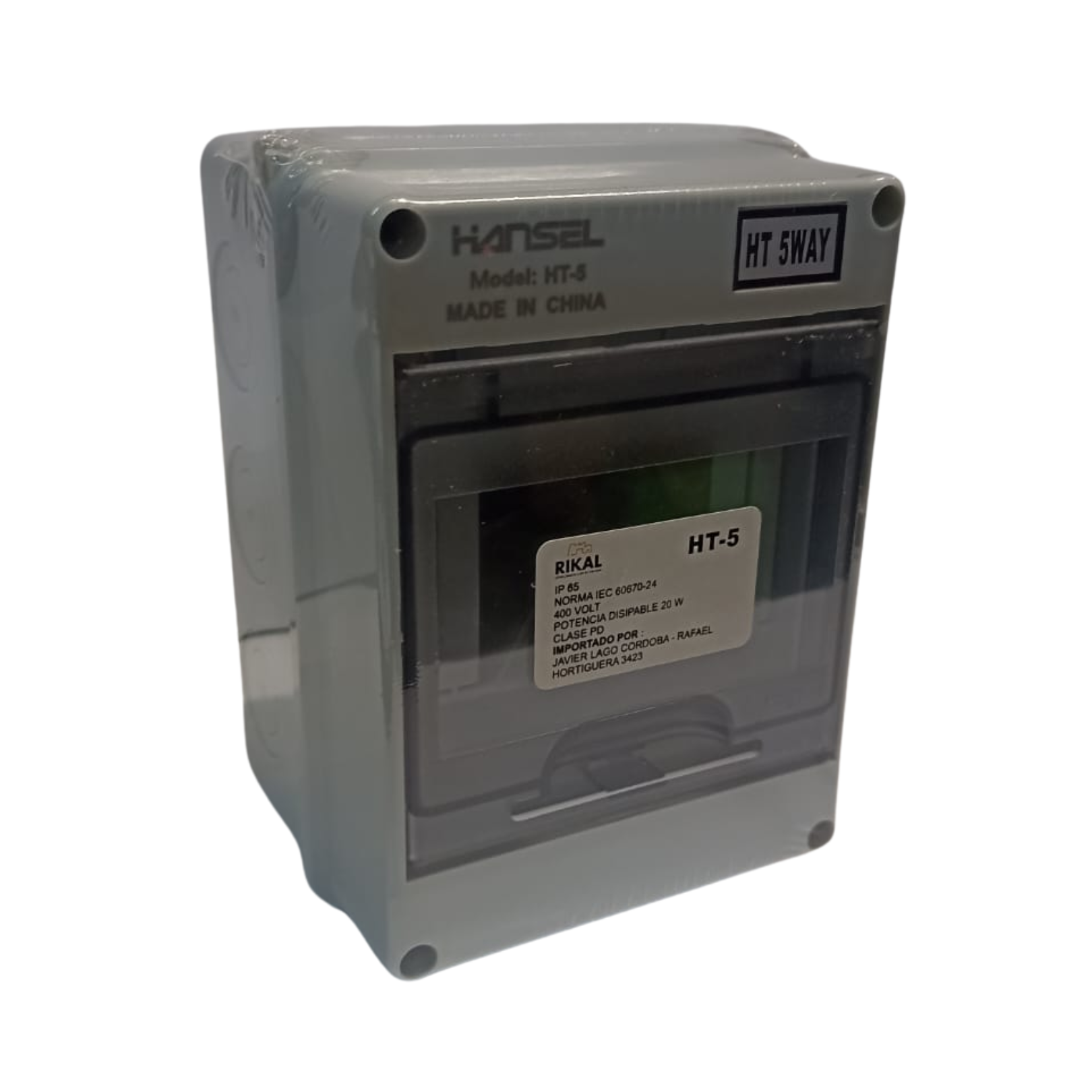 Caja Estanco para Llave Termica 5 Modulos