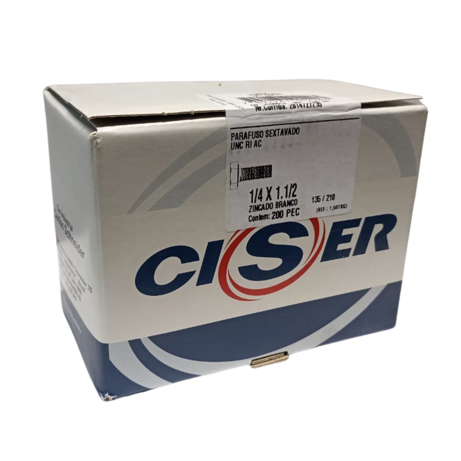 Caja de 200  Bulones 1/4 x 1.1/2 (SIN TUERCAS)