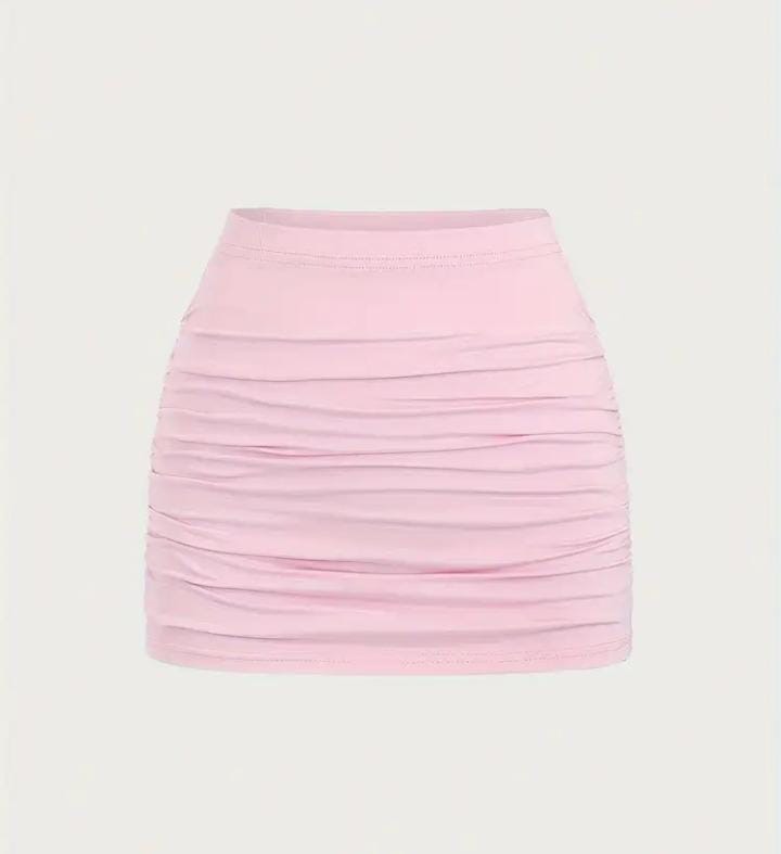 Conjunto de falda sexy de color sólido