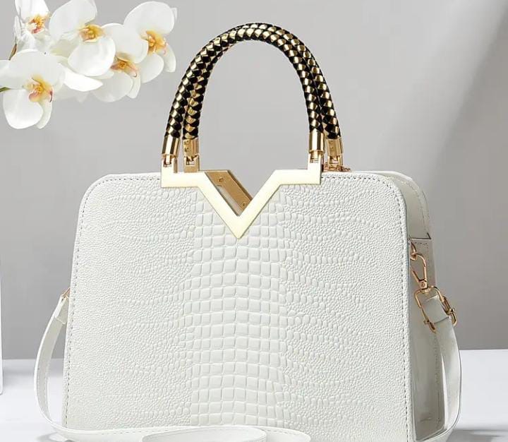 Bolsa de tote de gran capacidad con estampado de cocodrilo de moda
