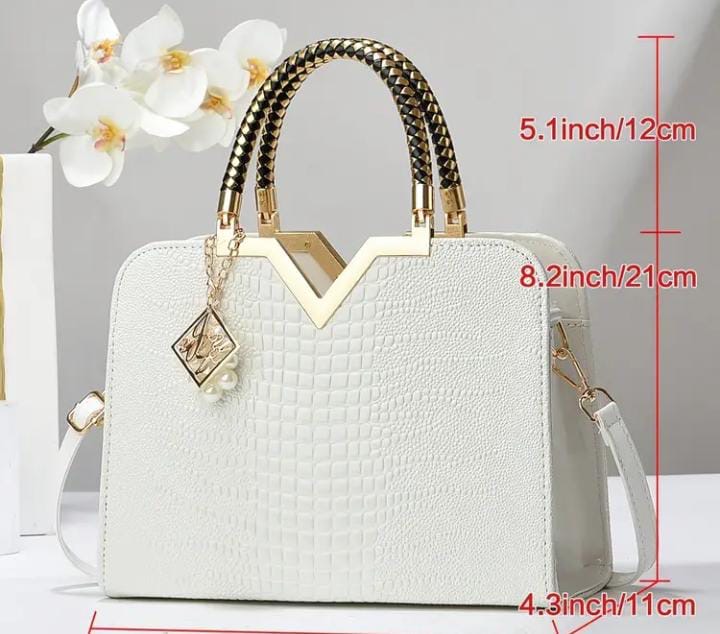Bolsa de tote de gran capacidad con estampado de cocodrilo de moda
