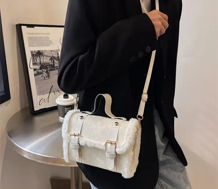 Bolso Cruzado De Cuero Falso A La Moda 