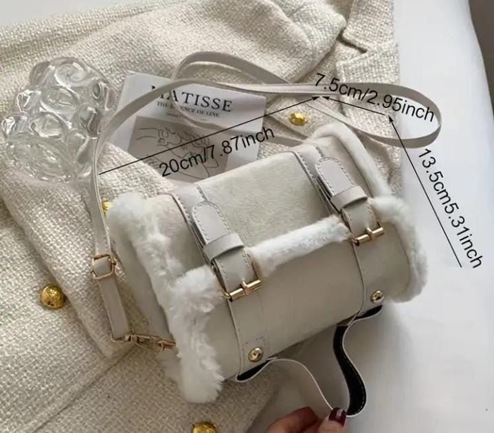 Bolso Cruzado De Cuero Falso A La Moda 