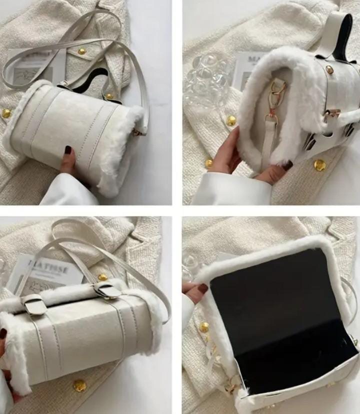 Bolso Cruzado De Cuero Falso A La Moda 
