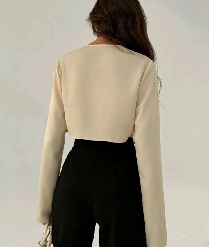 Blusa elegante de escote profundo