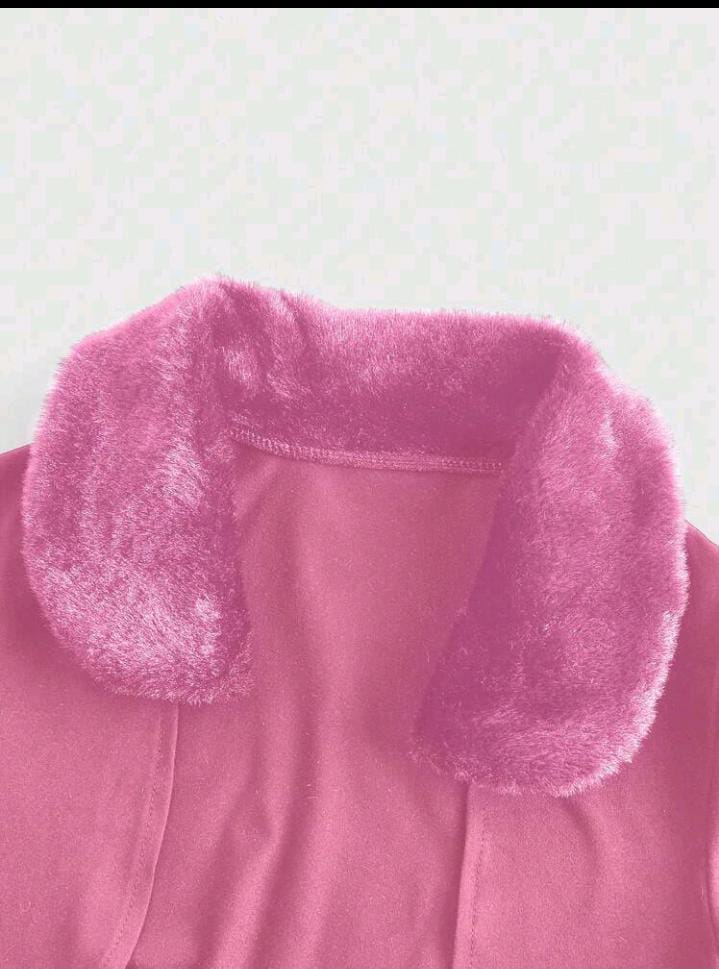 Abrigo corto rosa para mujer
