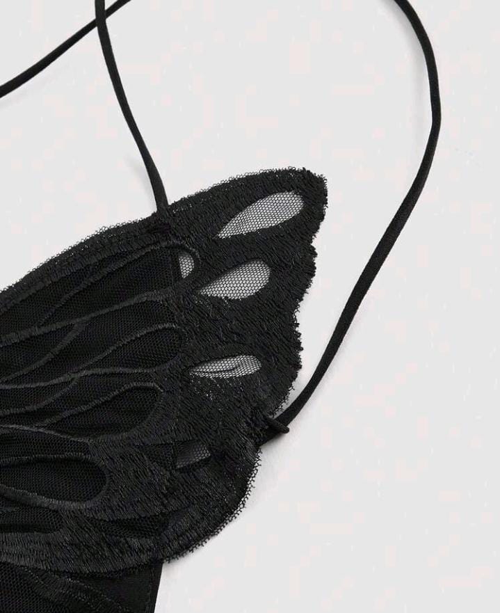 Top de Mariposa Negro