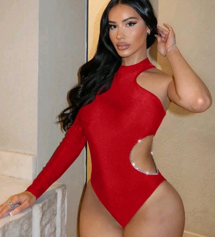 Body rojo de un solo hombro