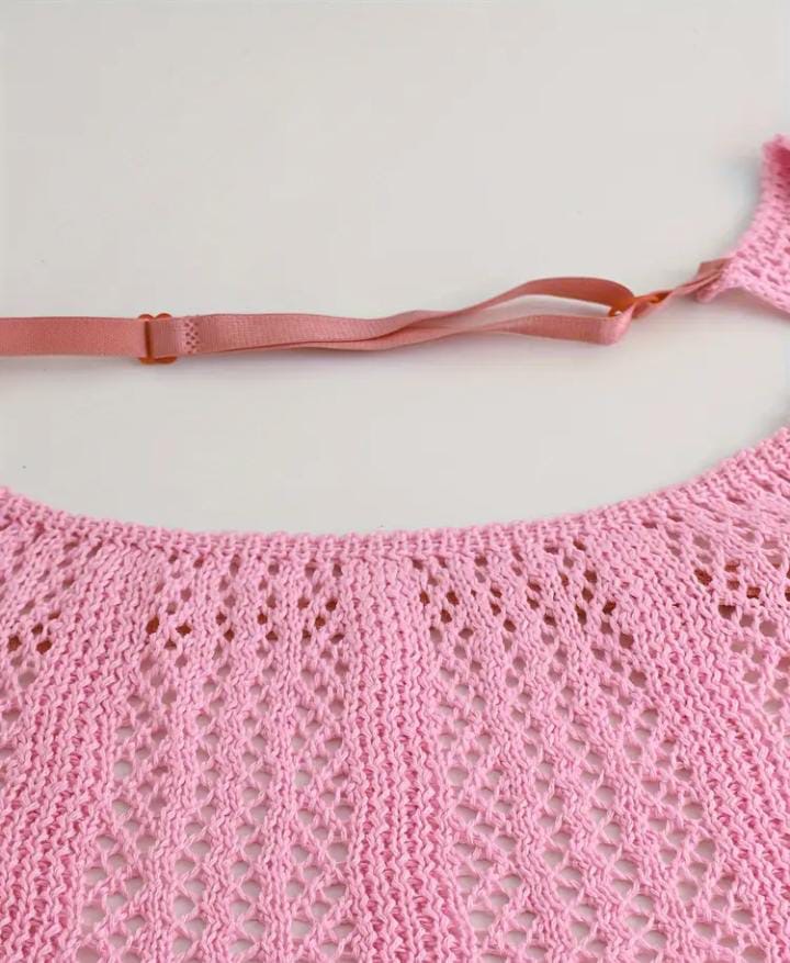 Vestido de punto rosa