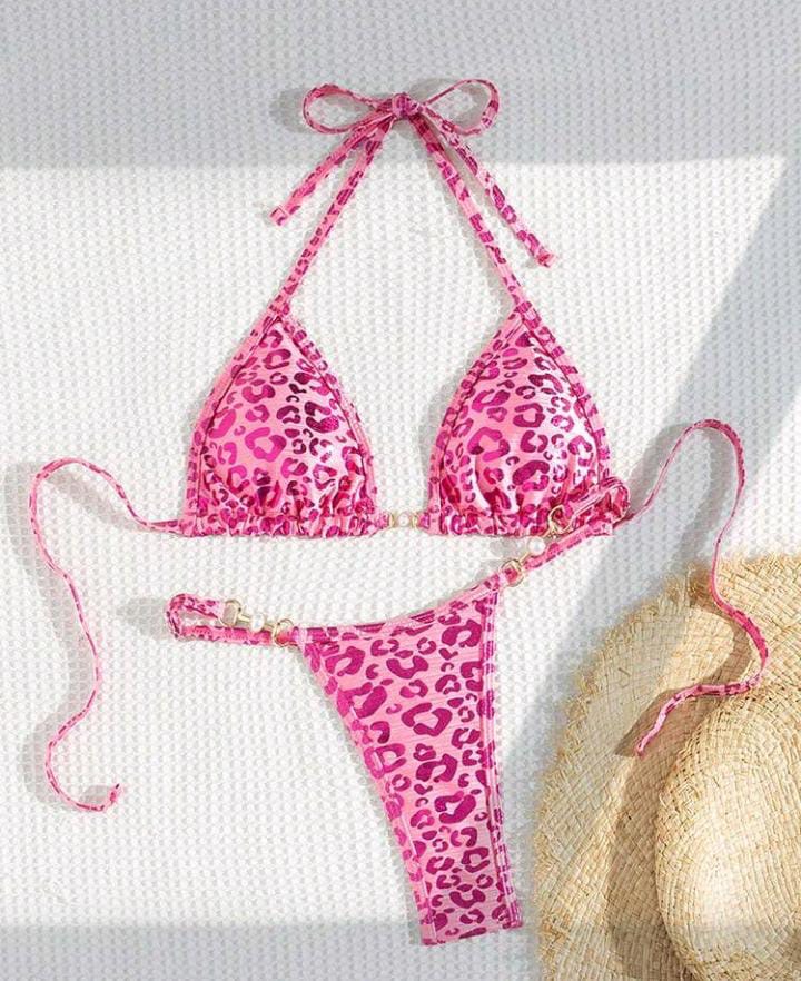 Bikini de leopardo rosa