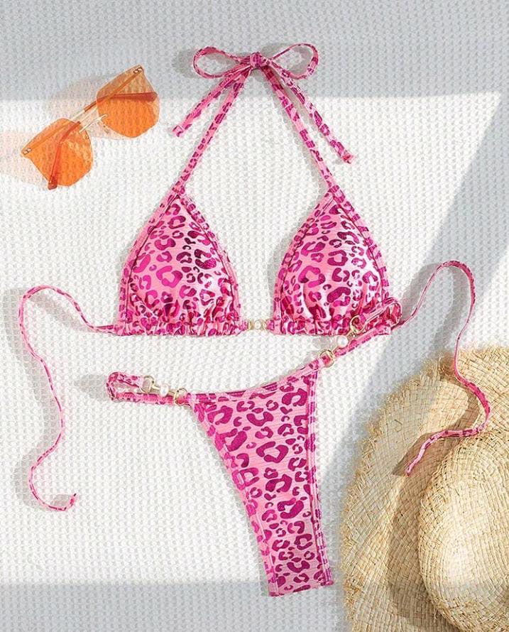 Bikini de leopardo rosa