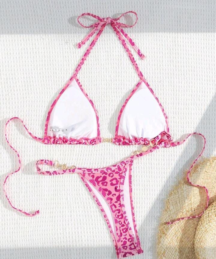 Bikini de leopardo rosa