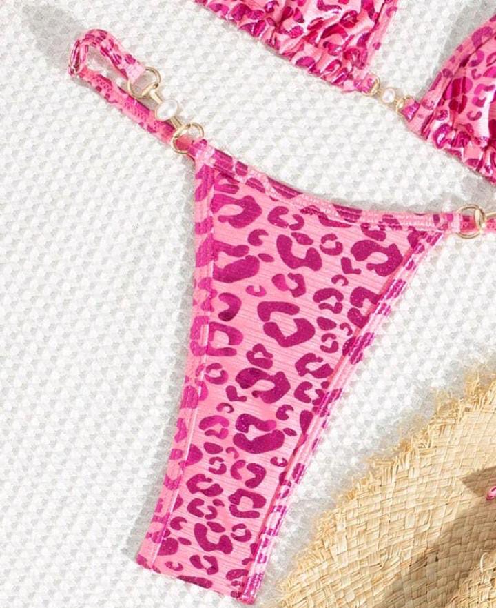 Bikini de leopardo rosa
