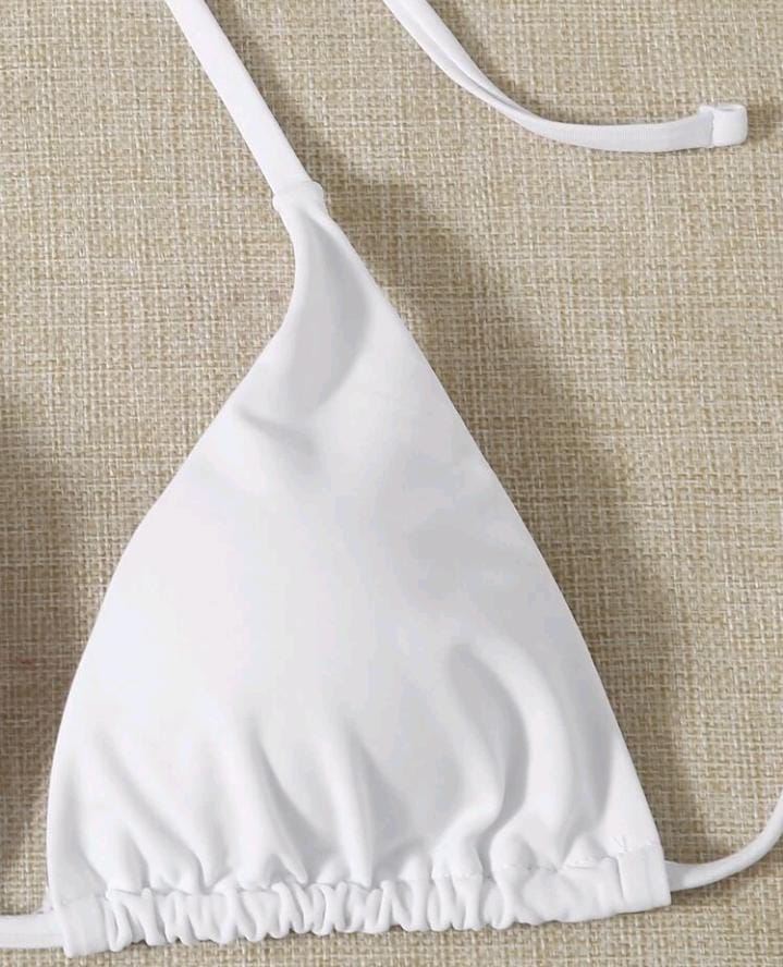 Bikini blanco de tres piezas