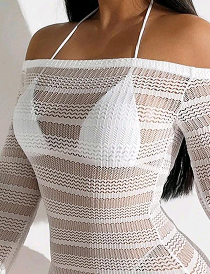 Vestido de playa tejido