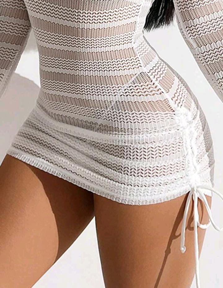 Vestido de playa tejido